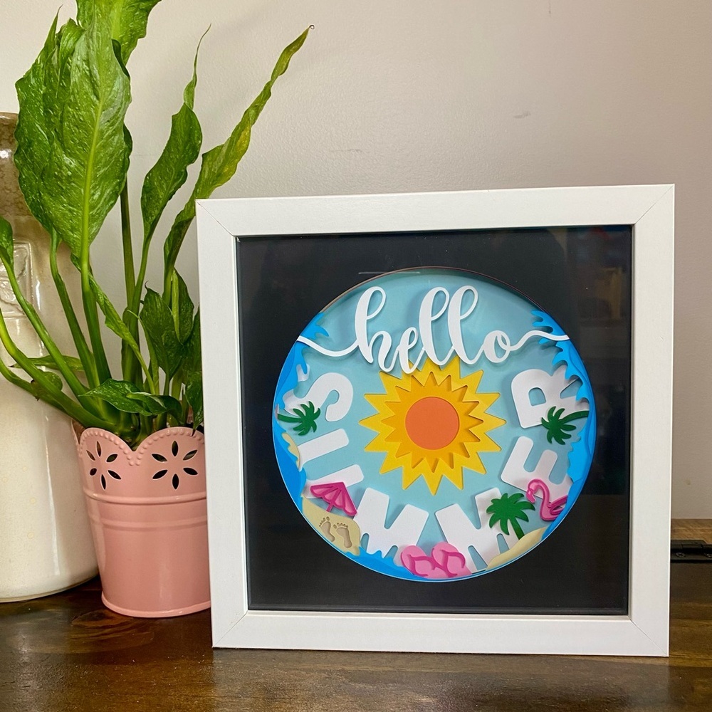 3D Hello Summer Shadowbox